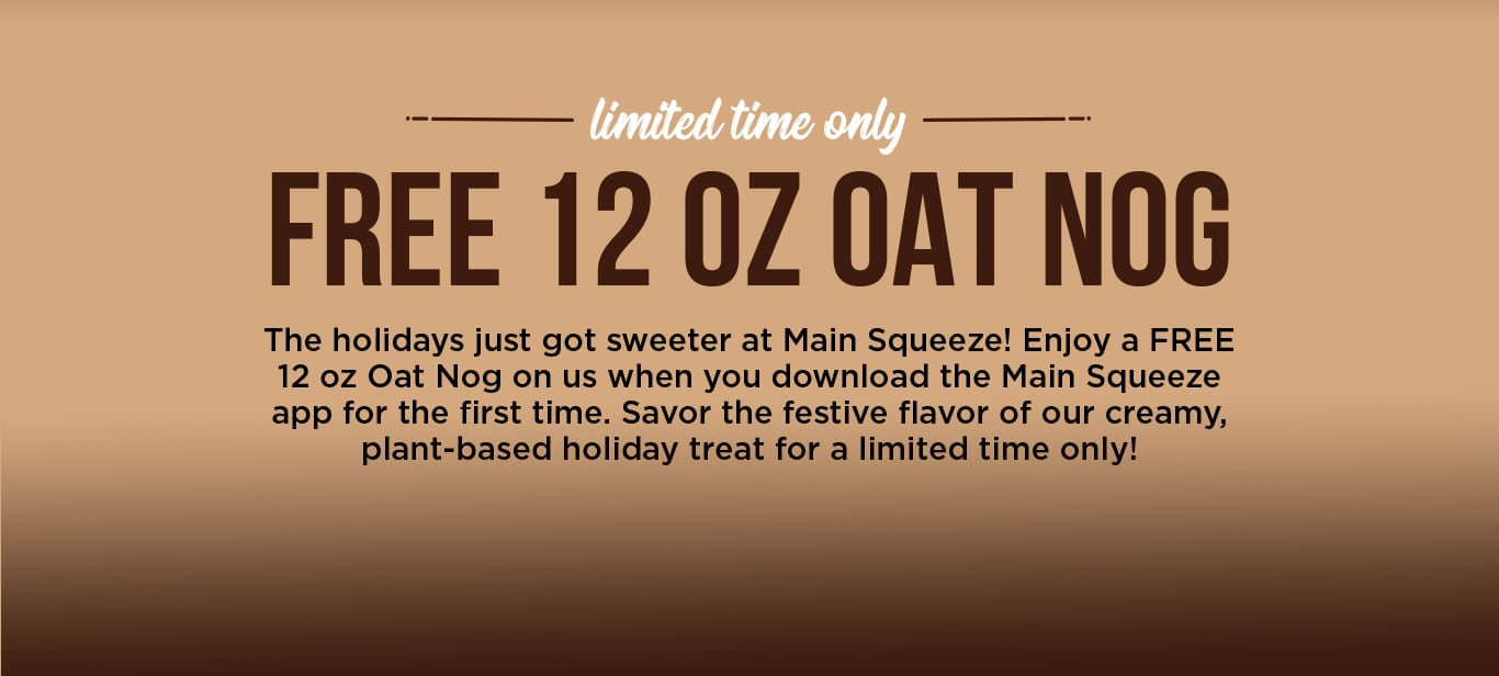 Free 12oz oat nog